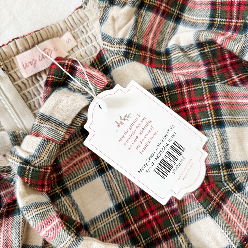 Ivy City Co Merry Plaid Dress - Red, Green, White - Picture 4 of 8